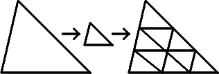 Размерность плоского треугольника равна двум